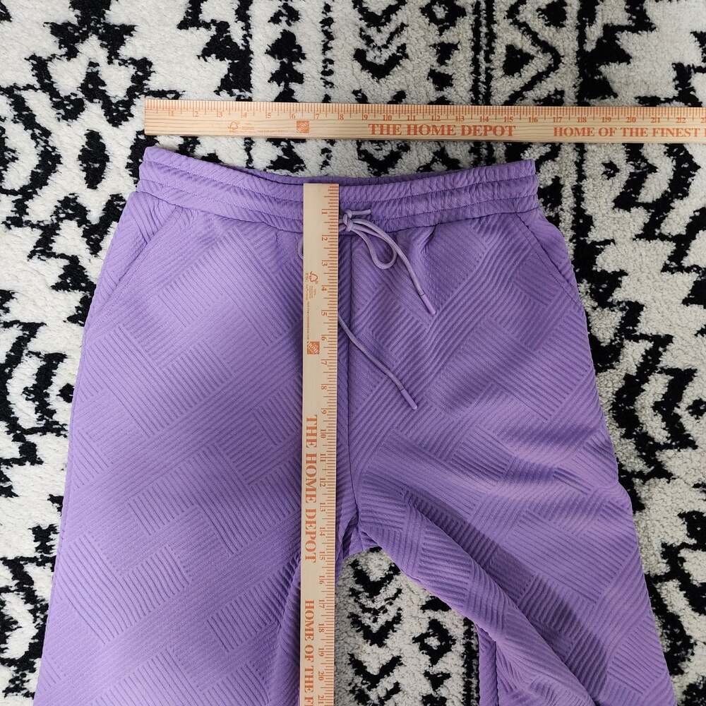 Jodifl Purple Textured Wide Leg Drawstring Pants - Picture 7 of 11